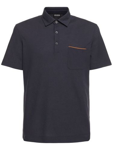 Polo De Piqué De Algodón - ZEGNA - Modalova