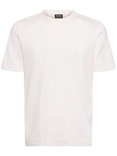 T-shirt In Cotone E Seta - ZEGNA - Modalova