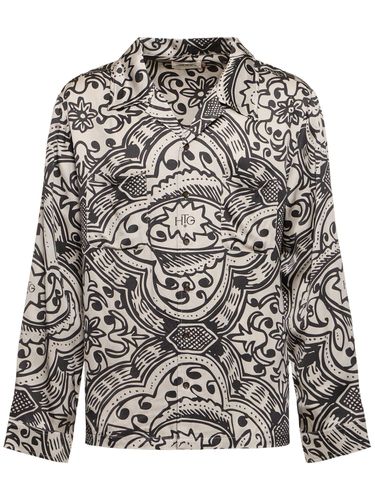 Printed Woven Long Sleeve Shirt - HONOR THE GIFT - Modalova