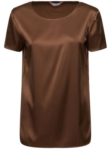 Cortona Silk Satin T-shirt Top - MAX MARA - Modalova