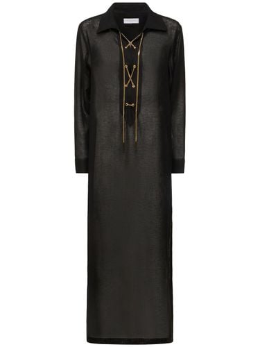 Vestido Caftan De Crepe Con Cordones - MICHAEL KORS COLLECTION - Modalova