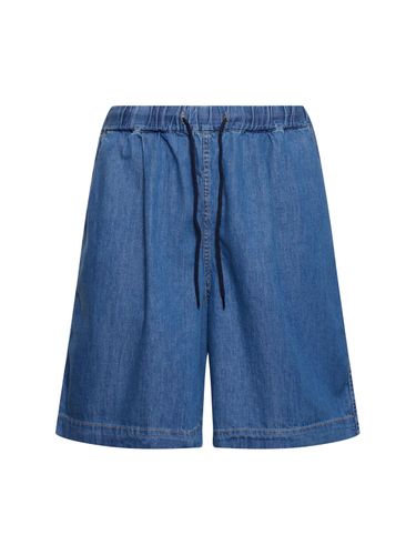 Cotton Denim Jogging Shorts - THE FRANKIE SHOP - Modalova