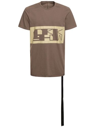 T-shirt Aus Baumwolljersey Mit Druck „level T“ - RICK OWENS DRKSHDW - Modalova