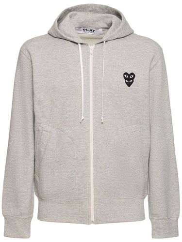 Play Cotton Zipped Sweatshirt - COMME DES GARÇONS PLAY - Modalova