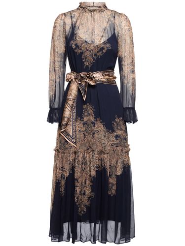 Natura Paisley Ruffle Viscose Midi Dress - ZIMMERMANN - Modalova