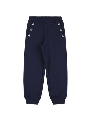 Pantalones Deportivos De Algodón Con Botones - BALMAIN - Modalova