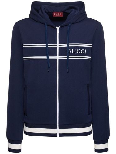 Logo Tech Zip-up Hoodie - GUCCI - Modalova