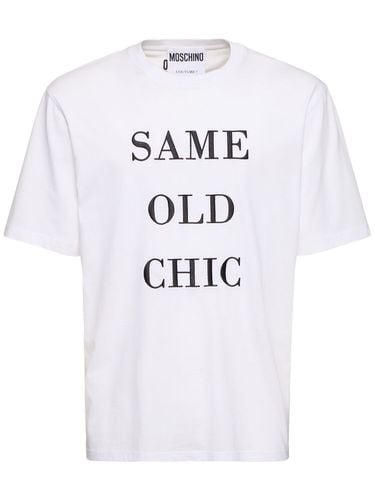 T-shirt Mit Druck „same Old Chic“ - MOSCHINO - Modalova