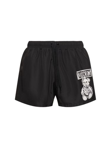 Shorts Mare Con Stampa Logo - MOSCHINO - Modalova