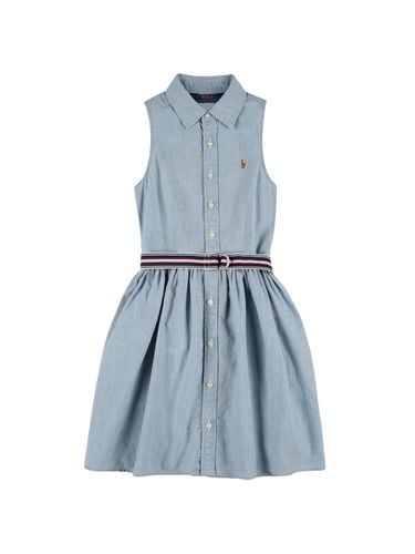 Vestido De Algodón Cambray Con Cinturón - POLO RALPH LAUREN - Modalova