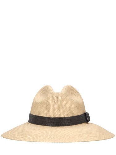 Exotic Flower Straw Hat - BRUNELLO CUCINELLI - Modalova