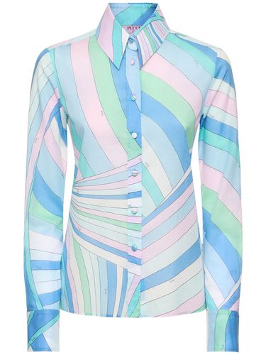 Camicia In Mussola Di Cotone Stampata - PUCCI - Modalova