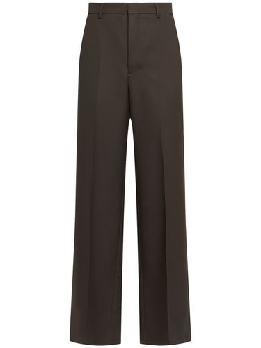 Wide Wool Gabardine Pants - AMI PARIS - Modalova