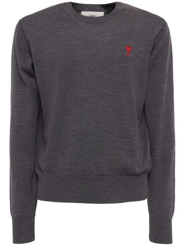 Rollkragenpullover Aus Wolle „red Adc“ - AMI PARIS - Modalova