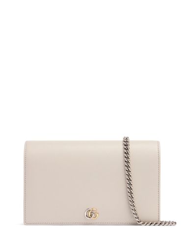 Cartera Gg Marmont De Piel Con Cadena - GUCCI - Modalova