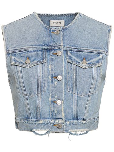 Gilet Leo In Denim Di Cotone - AGOLDE - Modalova