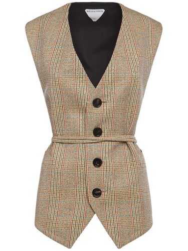 Gilet In Misto Lana Principe Di Galles - BOTTEGA VENETA - Modalova