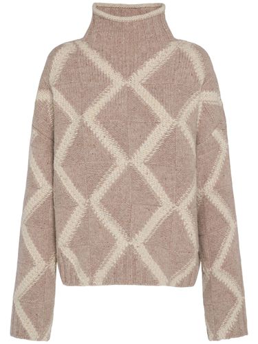 Maglione In Lana Con Intarsia - BOTTEGA VENETA - Modalova