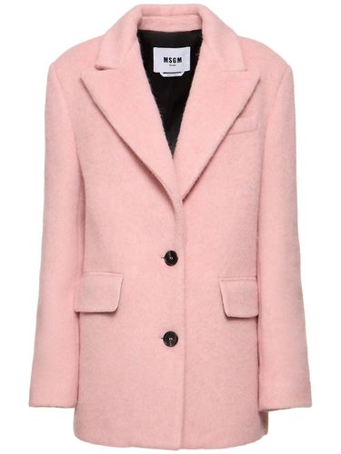 Single Breast Wool Blend Short Coat - MSGM - Modalova