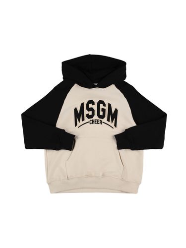 Hoodie Aus Baumwolle Mit Druck - MSGM - Modalova