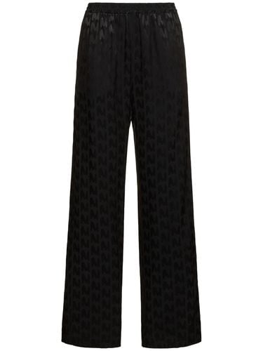 Monogram Fluid Viscose Straight Pants - MSGM - Modalova