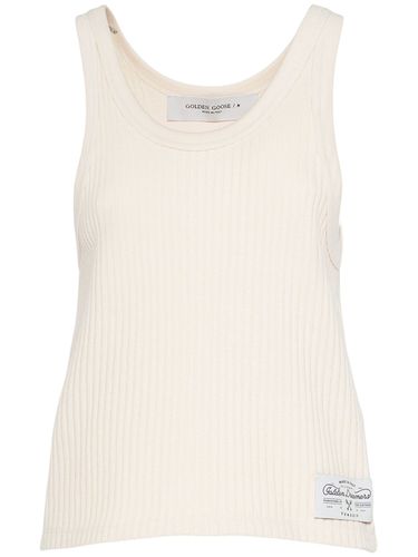 Geripptes Tanktop „journey“ - GOLDEN GOOSE - Modalova