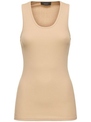 Ribbed Cotton Jersey Tank Top - WARDROBE.NYC - Modalova