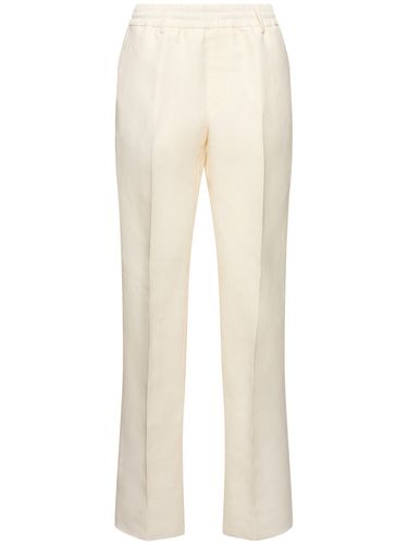 Pleated Tailored Wide Pants - BURBERRY - Modalova