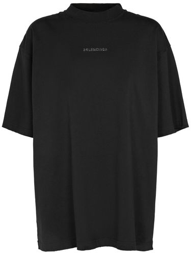 T-shirt Aus Jersey Mit Verzierung - BALENCIAGA - Modalova