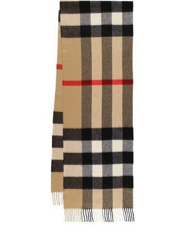 Schal Aus Kaschmir „mu Half Mega Check“ - BURBERRY - Modalova