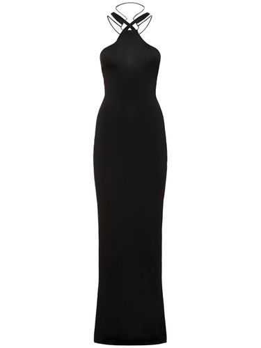 Crisscross Halter Maxi Dress - NENSI DOJAKA - Modalova