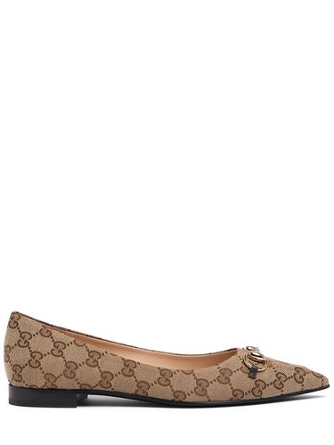 Mm Hohe Ballerinas Aus Leder Mit Horsebit - GUCCI - Modalova