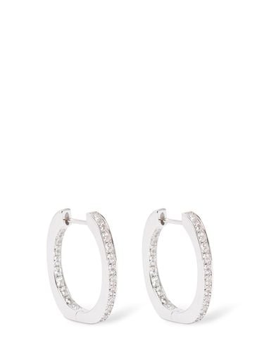 Small Rectangular Silver Earrings - APM MONACO - Modalova