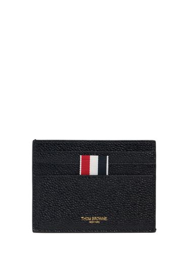 Porta Carte Di Credito In Pelle Martellata - THOM BROWNE - Modalova