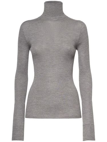 Flavia Fitted Rib Wool T-neck Sweater - SPORTMAX - Modalova