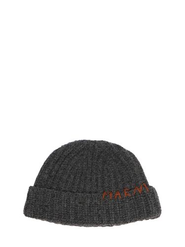 Cappello Beanie In Lana Con Logo - MARNI - Modalova