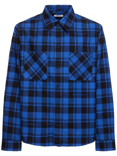 Check Flannel Cotton Shirt - OFF-WHITE - Modalova