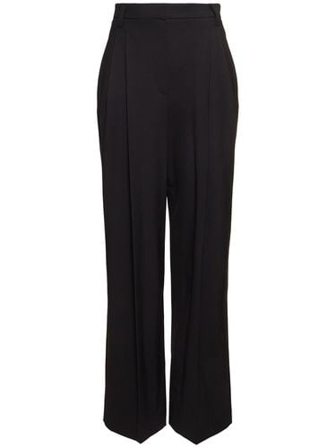 Pleated Wool Blend Wide Pants - BRUNELLO CUCINELLI - Modalova