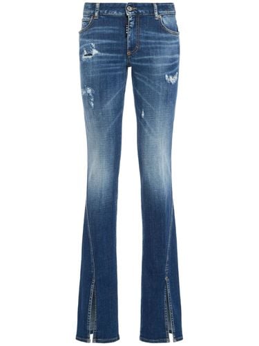 Jeans Dritti Vita Media Icon Con Spacchi - DSQUARED2 - Modalova