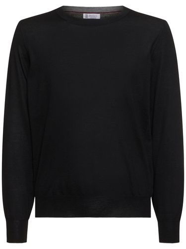 Wool & Cashmere Crewneck Sweater - BRUNELLO CUCINELLI - Modalova