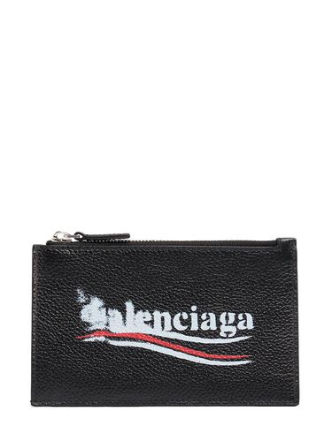 Printed Leather Zip Wallet - BALENCIAGA - Modalova