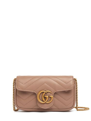 Supermini Gg Marmont Leather Bag - GUCCI - Modalova