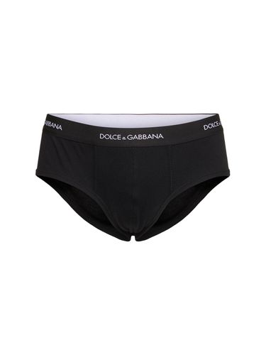 Calzoncillos De Algodón Con Logo - DOLCE & GABBANA - Modalova