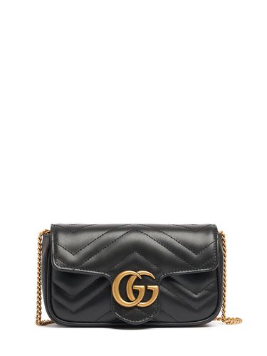 Supermini Ledertasche "gg Marmont" - GUCCI - Modalova