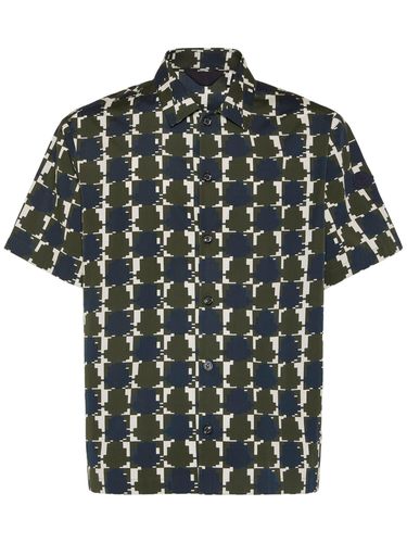 Camisa De Popelina De Algodón Estampada - MONCLER - Modalova