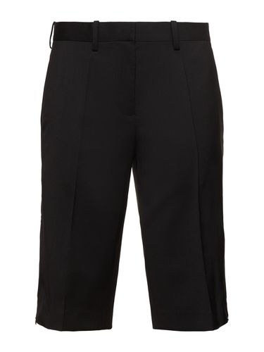 Pantalones Cortos De Lana Delanteros Planos - HELMUT LANG - Modalova