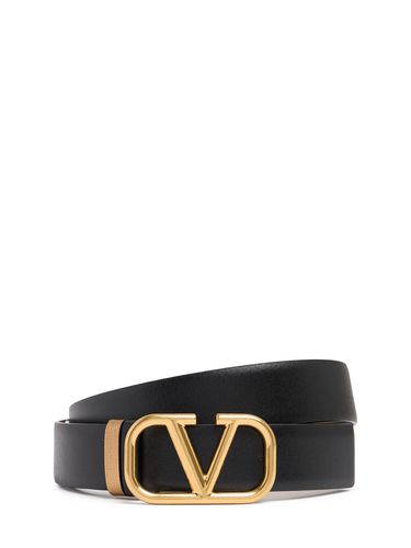 Cm V Logo Reversible Leather Belt - VALENTINO GARAVANI - Modalova