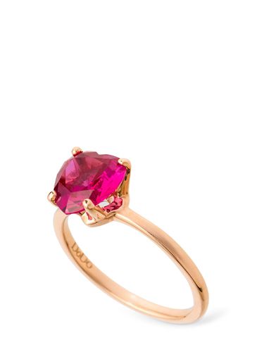 Anillo De Rubí Sintético Y Rosa - DODO - Modalova