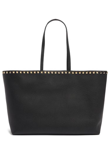 Bolso Tote Rockstud De Piel - VALENTINO GARAVANI - Modalova