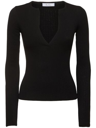 Top De Seda Y Cashmere Con Manga Larga - MAX MARA - Modalova